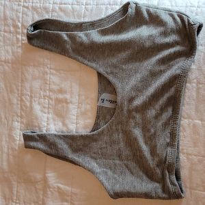Gray crop top